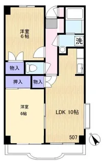 ヴィクトリーマンションKEI【5階】の間取り