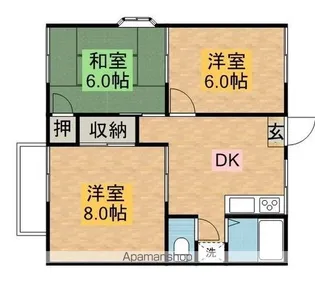 ブリッジハイツ【2階】の間取り