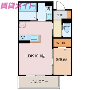 ルミエール真栄房【2階】の間取り
