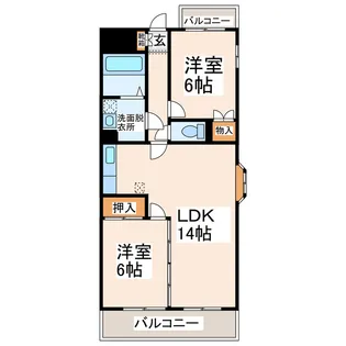 エメラルド・ドエル【4階】の間取り