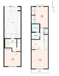 GARAGE HOUSE 南光台の間取り