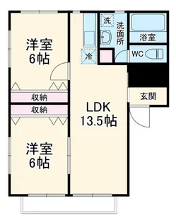 2LDKの間取り画像