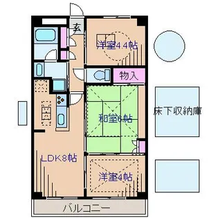 ルネス・エスパシオ【4階】の間取り