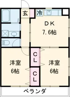 グリーンビレッジ【1階】の間取り