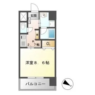 1Rの間取り画像
