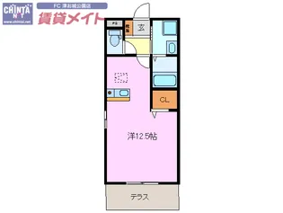ガレッタ椋本【1階】の間取り