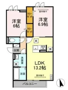 ロイヤルヒルズ【1階】の間取り