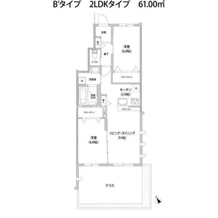 アドラブール深沢【1階】の間取り
