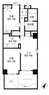 東京都港区赤坂6【マンション】の間取り