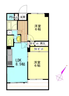 テラスハウス吉田【1階】の間取り