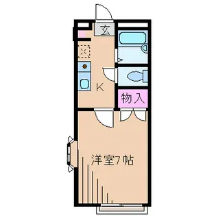 神奈川県横浜市神奈川区中丸【アパート】の間取り