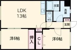 ジョイテルユー【1階】の間取り