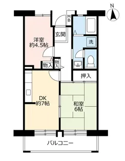 URアーベイン東三国【1階】の間取り