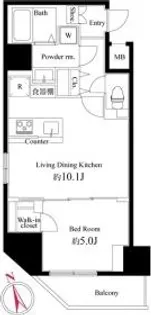 ハーモニーレジデンス浅草#002【3階】の間取り