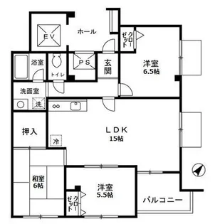 ベルメゾン【7階】の間取り