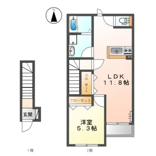 スターテラス花岡【2階】の間取り