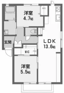 シルエット野口 A・B棟【2階】の間取り