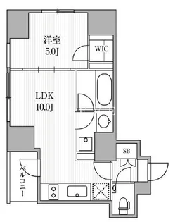 ディームス大手町ノース【10階】の間取り