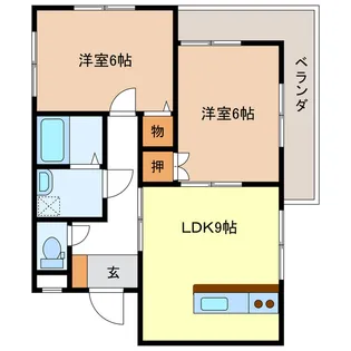 ガーデンクレスト【2階】の間取り