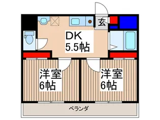 シャイングロ-鶴ヶ島【2階】の間取り
