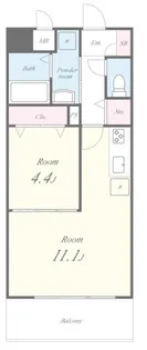 グリシーヌ【4階】の間取り