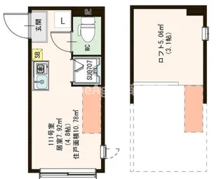 東京都北区豊島8【アパート】の間取り