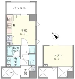 東京都品川区北品川1【マンション】の間取り