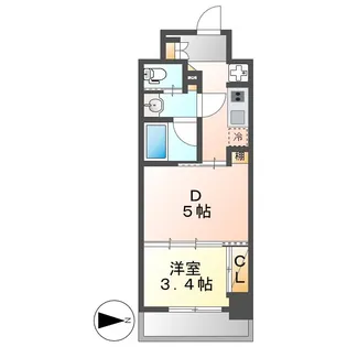 パークアクシス名古屋山王橋【9階】の間取り
