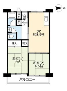 UR南港前【4階】の間取り