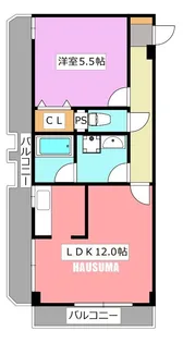 クレール山本【2階】の間取り
