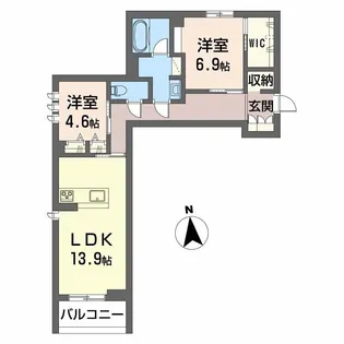 ベレオグリスィーヌ【1階】の間取り