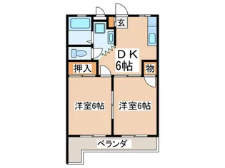 パ-クサイド森【3階】の間取り