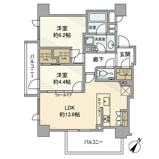 ザ・パークハウス目黒本町【3階】の間取り