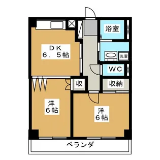 ハーボハイツ【2階】の間取り