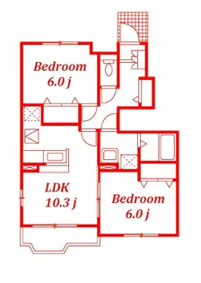 シャン・ド・フルールI 桜並木【1階】の間取り