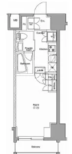プレミアムキューブ品川戸越DEUX【11階】の間取り