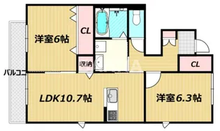ユアメゾン益野 A【1階】の間取り