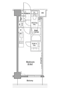 ザ・パークハビオ新宿【5階】の間取り