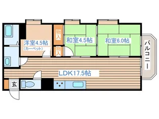 シャンボール石名坂【7階】の間取り