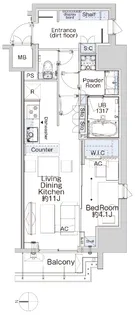 ベルファース蒲田West【9階】の間取り