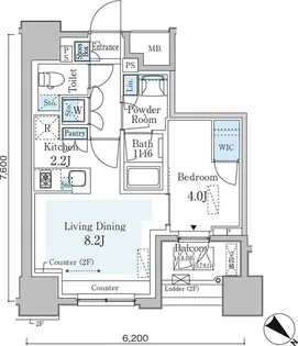 GRAN PASEO横濱関内PREMIUM【5階】の間取り