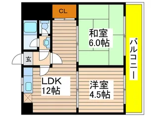 竹味マンション【4階】の間取り