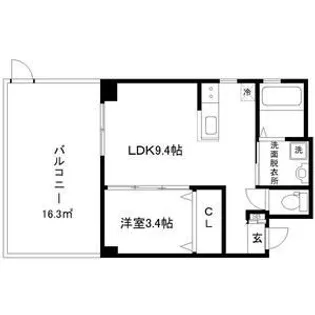 ルミエール長町【1階】の間取り
