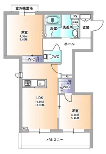 Qualista壱番館【2階】の間取り
