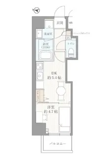 エレガントレジデンスyodogawa【8階】の間取り