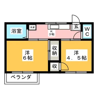 フォンテーヌ湘南【2階】の間取り
