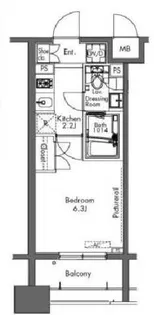 プラウドフラット三軒茶屋【3階】の間取り