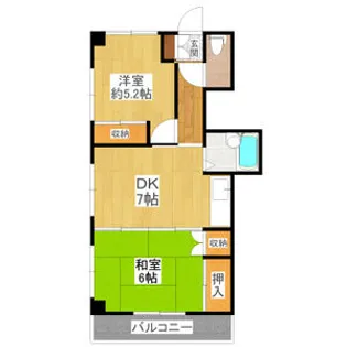 フラワーパレス戸祭【3階】の間取り