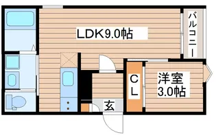 REGALEST HALE宮城野【2階】の間取り