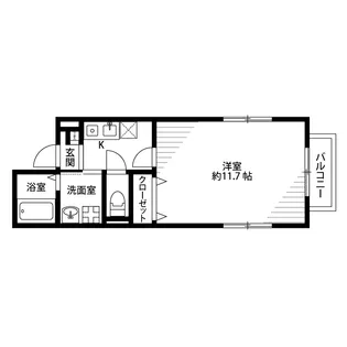 アムール S・K・T【1階】の間取り